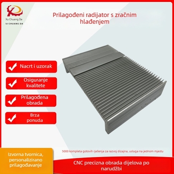 Prilagođeni CNC obrađeni aluminijski hladnjaci i toplinske ploče