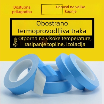 Termički vodljiva dvostruka traka s aluminijskom podlogom i vlaknastim staklom, plavi film i bijelo ljepilo za LED trake i PCB ploče