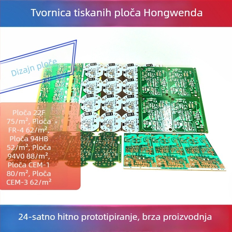 FR-4 vlaknast PCB, dvostruka pločica za LED s aluminijskim temeljem