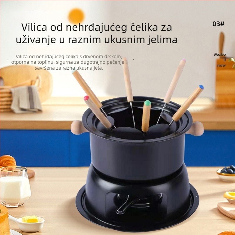 Alkoholna peć za zagrijavanje sira, čokolade i sladoleda – debelo dno, za kućnu i poslovnu upotrebu