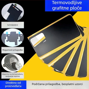 Grafenski film za hlađenje za CPU i matičnu ploču, izolacijski list, umjetna grafitna termalna podloga za baterije mobitela