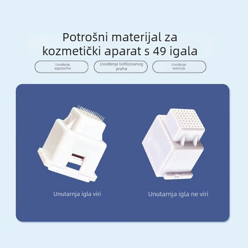 Uređaj s mikro iglama, 49 igala i glavom s čipom za kozmetičke tretmane