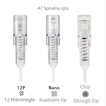 Cass uređaj s pločom igala za mikroiglice — jednokratne igle, mikrospiralne nano čipove, MTS tretman lica