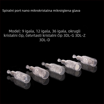 Set igala za tetovaže/PMU Pop: velika vijčana glava, okrugli i kvadratični kristalni vrhovi, MTs, jednokratna integrirana tupa igla