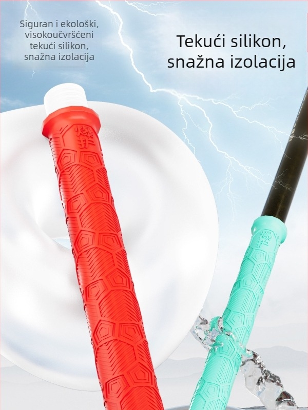 Silikonska izolirana traka za držač štapa za ribolov, deblja i produžena, brzo postavljanje, antislip, upija znoj, visoke kvalitete