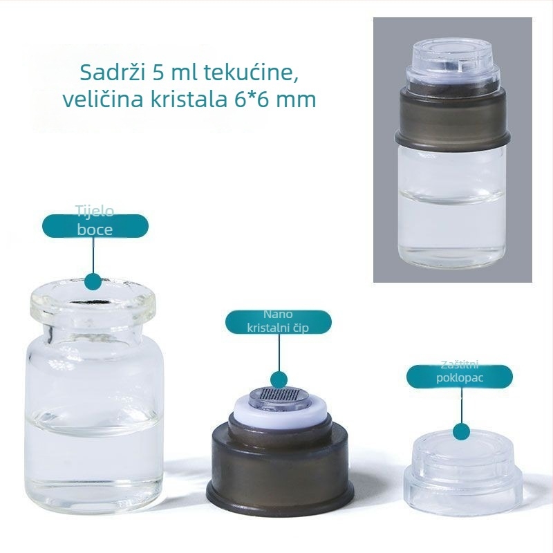 Uređaj za mikrokrystalnu infuziju, 5 ml, automatsko doziranje tekućine, kozmetički uređaj s 6D kristalima, prijenosno za kućnu uporabu