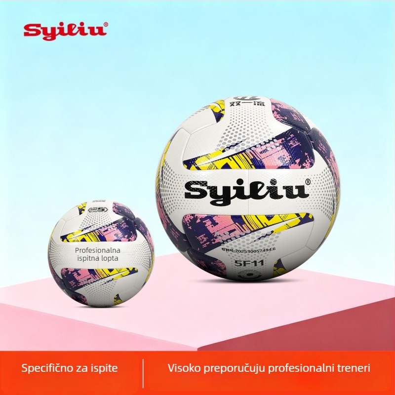 Syiliu PU nogometna lopta veličine 5 za mlade i srednjoškolce – trening i utak