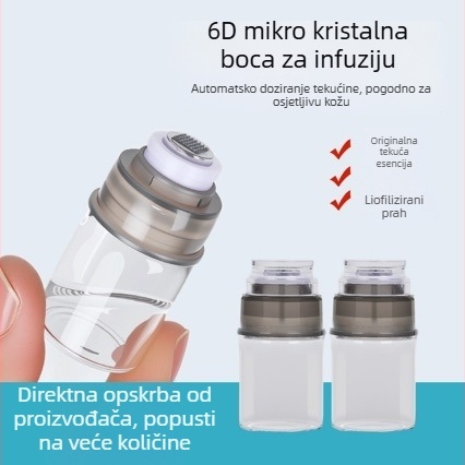 Staklena boca za njegu kože s nano mikrokrystalnim 6D čipom, potrošni materijal, kapacitet 5 ml, uvoz