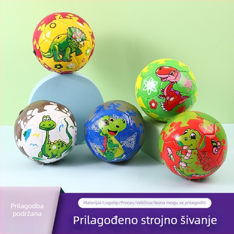 Broj 2 Dječji nogomet: crtani dinosaurus, šarolik, interaktivni roditelj-dijete, PVC nogomet za vrtić