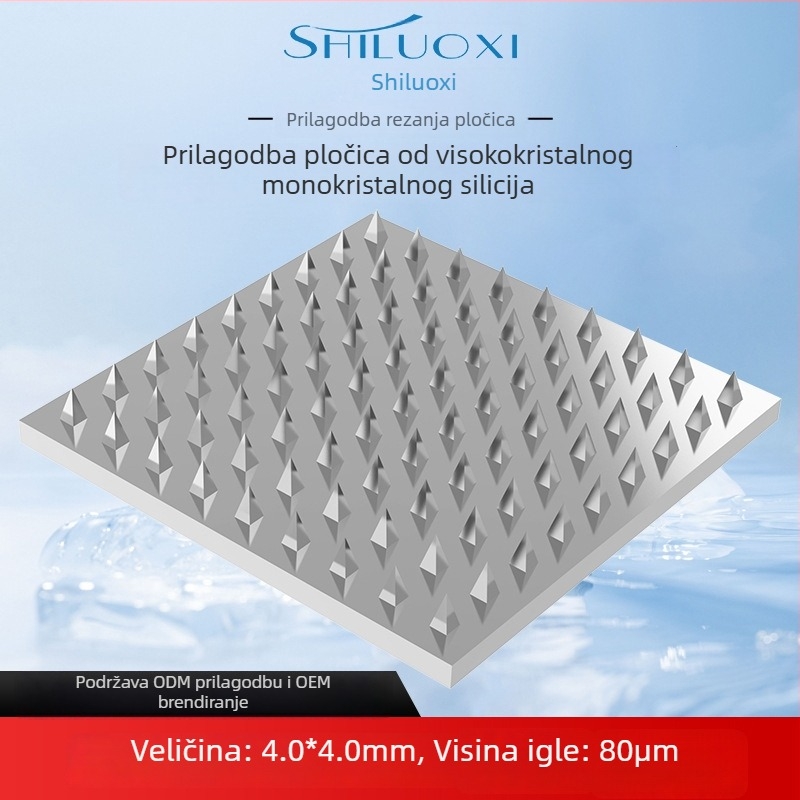 Shi Luoxi monokristalni silicij gol wafer 4x4, igla 80 um