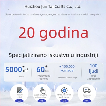 Figura od smole i PVC s emajlom — prilagođeni lik iz animea/igre, ukras
