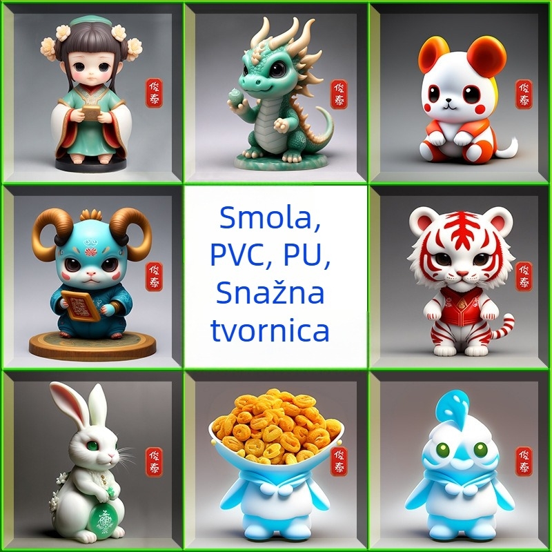 Prilagođena figurica od smole, PVC injekcijom oblikovana lutka, ručno izrađeni mekani vinilni ukras, crtani stil