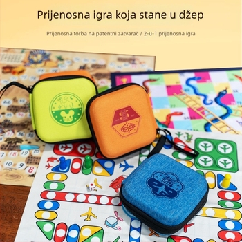 Mini džepni set društvenih igara: Gomoku, Beast Chess, Flying Chess, Adventure Chess, Snake Chess, Dama za dvije osobe, Obrazovna društvena igra