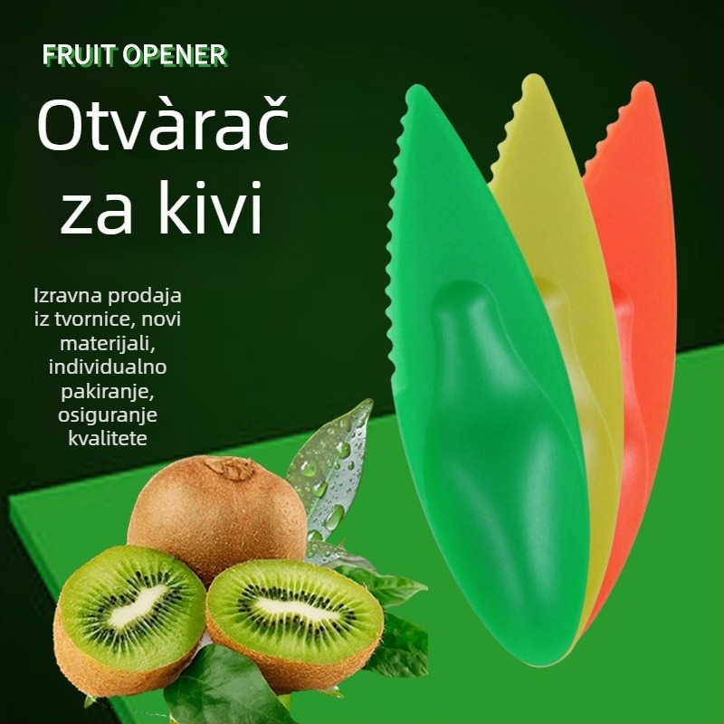 Žličica za kivi i otvarač voća, debeli plastika, individualno pakiranje