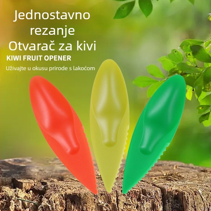 Žličica za kivi i otvarač voća, debeli plastika, individualno pakiranje