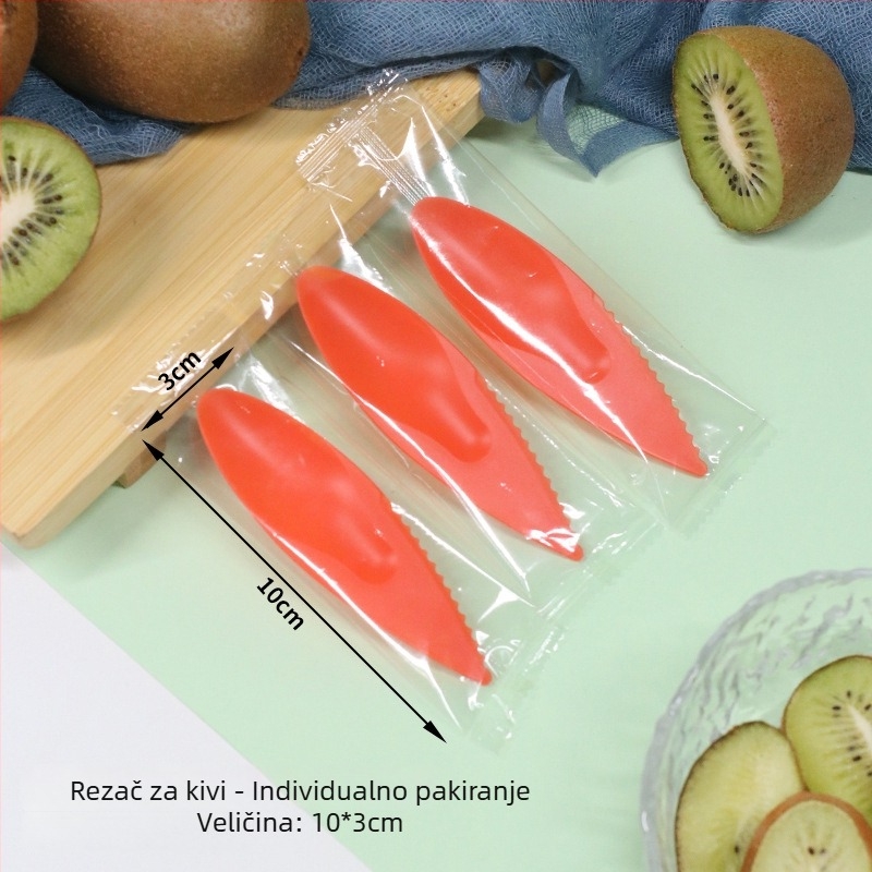 Žličica za kivi i otvarač voća, debeli plastika, individualno pakiranje