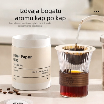 Filter papir za ručno pripremljenu kavu u obliki UFO-a, AB paket