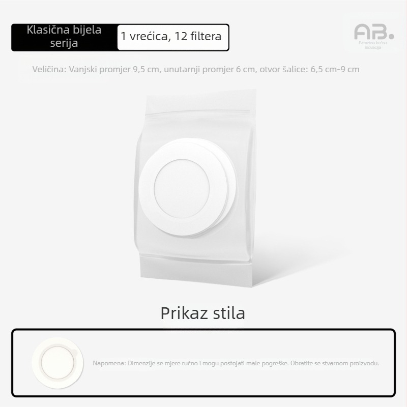 Filter papir za ručno pripremljenu kavu u obliki UFO-a, AB paket