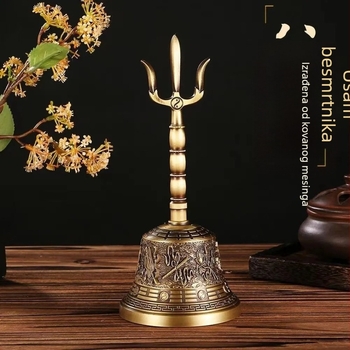 Brončani tibetanski Vajra zvon i Vajra štap za ritual, bakreni zvončići s pet i devet grana, ručni zvuk s jasnim tonom