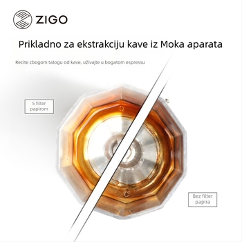 Kružni papir za filtriranje kave za moka lonac, prirodna boja filtra, metalna kutija, 200 listova