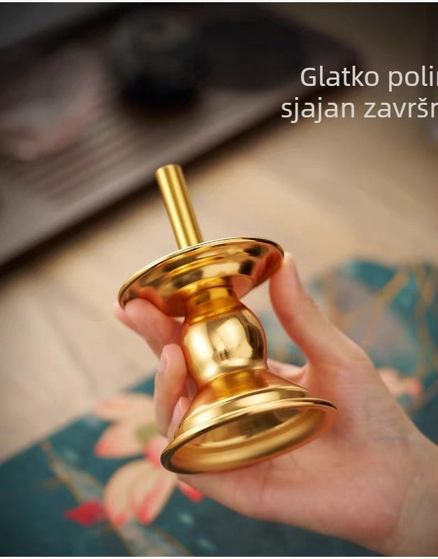 Statua Bude s držačem za svijeću od bambusa i podnožem za mirisne štapiće – ukras bogoslužja, svadbena dekoracija