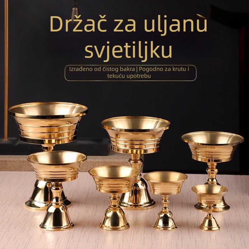Mesingana baza masne lampe za budistički hram i kućnu upotrebu, držač lampe, različitih veličina