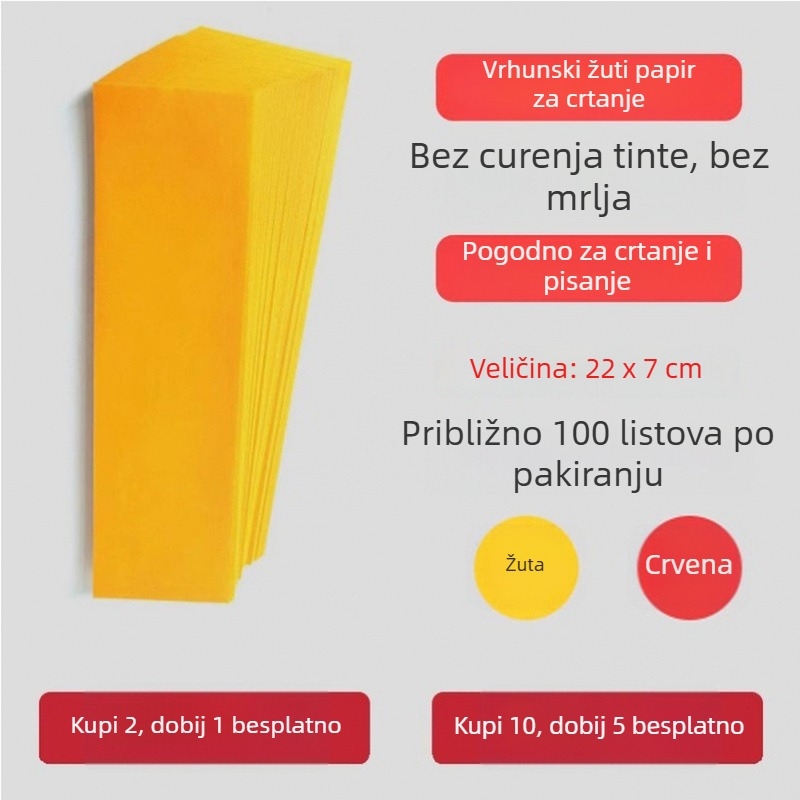 Taoistički talisman: žuti papir od bambusove celuloze za pisanje s crvenim mastilom — rekvizitna zdjela