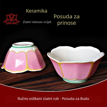 Keramička zdjela s lotosom za Buda, bogoslužje u hramu ili kod kuće