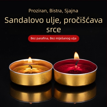 Sandalovina maslena lampa za Buddha oltar, kućna upotreba, gori 2/3/4/8 sati, paket od 100 komada, aromatična svijeća
