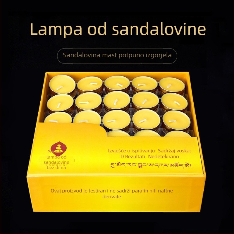 Sandalovina maslena lampa za Buddha oltar, kućna upotreba, gori 2/3/4/8 sati, paket od 100 komada, aromatična svijeća