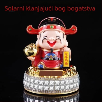 Solarna auto-ukrasa s automatskim klimom glavom, Bog bogatstva i Buddha statua za unutarnju dekoraciju