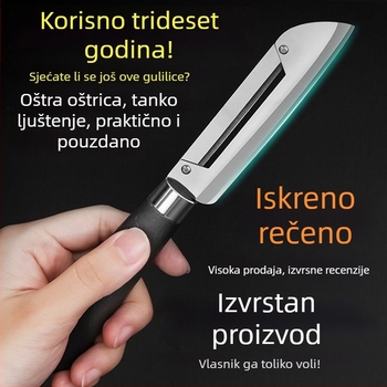 Višenamjenski gulilac i nož za voće, nehrđajući čelik – guljenje jabuka i krumpira