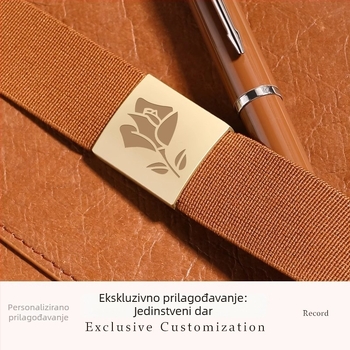 Set bilježnica s prilagođenim logom, ekološka mekana korica, kaiš, dnevnik za sastanke, moderan luksuzni dar