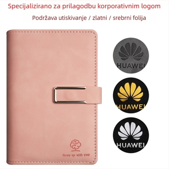 Prilagođena poslovna bilježnica A5 s mekim kožnim koricama, debeli bilježnica za studente, dnevnik za ručno pisanje