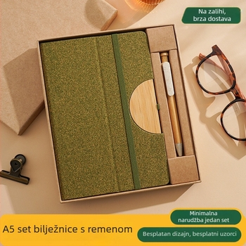 Kutija poklon bilježnica s prilagođenim logotipom za otvaranje tvrtke, ekološki materijali
