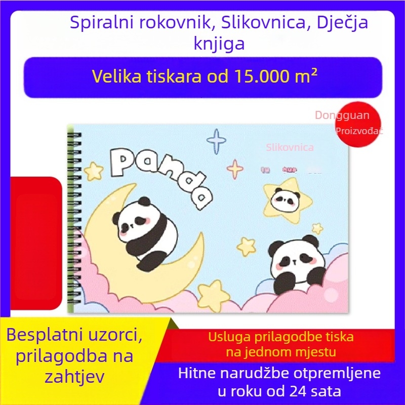 Sveska za crtanje s tvrdim uvezom i spiralnim vezivanjem, prilagođena tiskarska proizvodnja