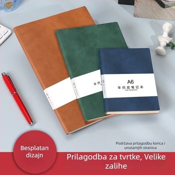 A5 bilježnica u darovnoj kutiji, koža imitacije, prilagođeni logotip, za poslovne sastanke