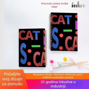Notebook s personaliziranim logotipom, kreativan trendovski spiralni uvez, A5, 100 stranica