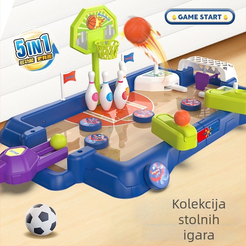 Višestruka stolna edukativna igra s bowlingom, katapultom i nogometom