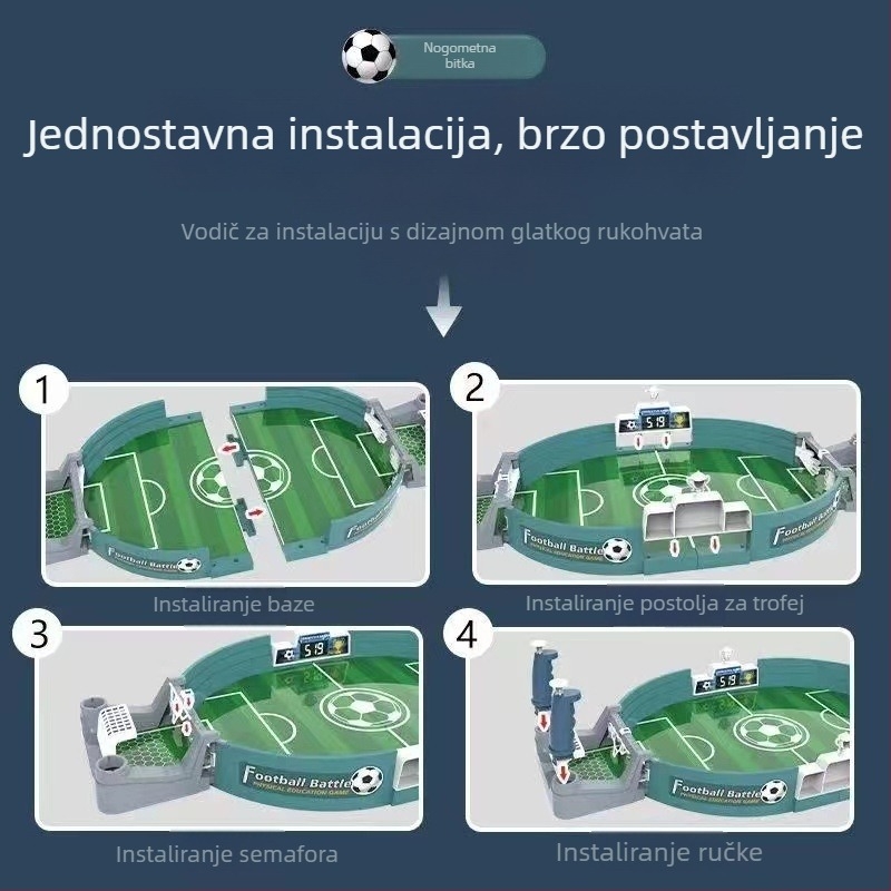 Edukativna stolna nogometna igra za djecu, za dva igrača, interaktivno roditelj-dijete iskustvo, s temom Svjetsko prvenstvo