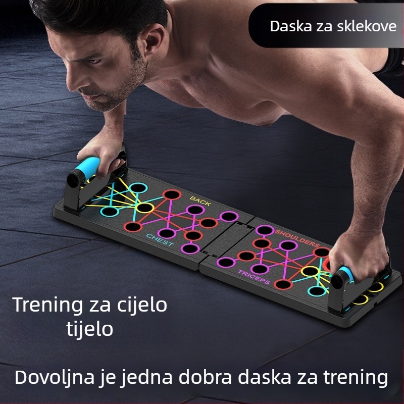 Prijenosna višenamjenska ploča za sklekove za kućnu upotrebu – trening prsa i trbušnjaka