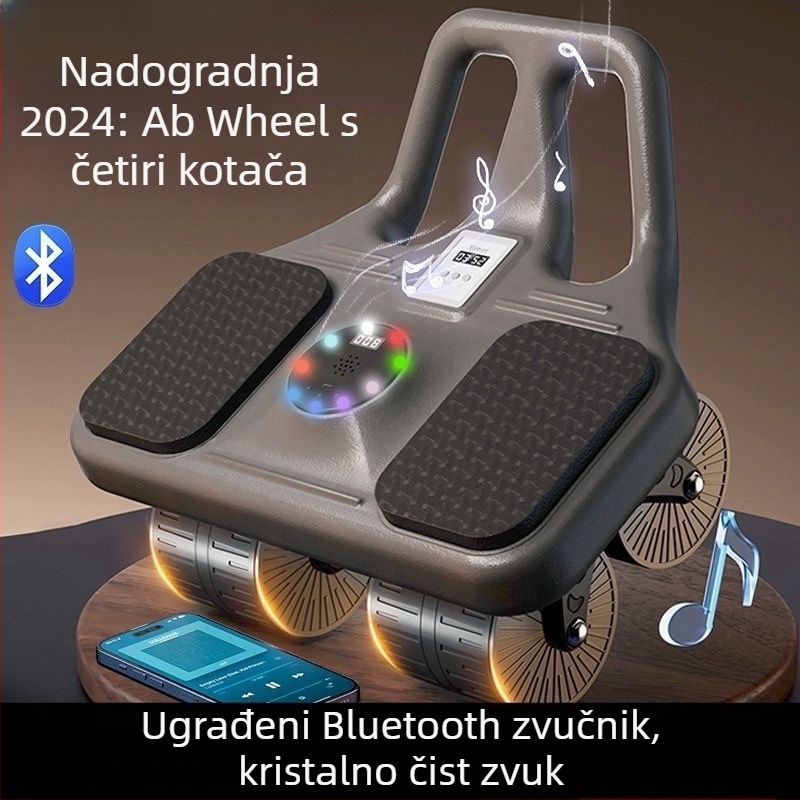 Četverokolesni valjak za trbušne mišiće s automatskim povratkom, za muškarce i žene – kućna fitness oprema