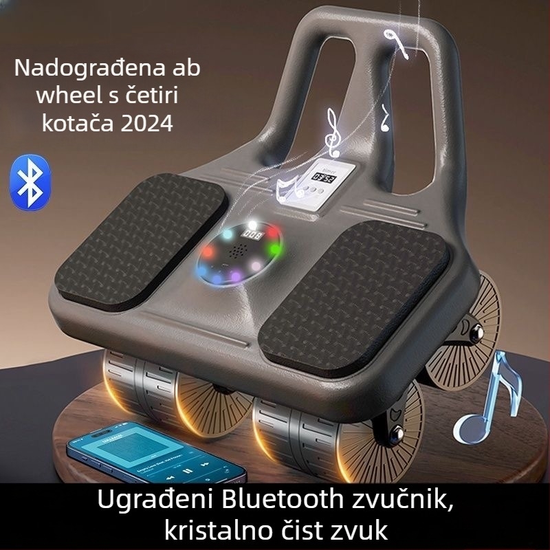 Četverokolesni valjak za trbušne mišiće s automatskim povratkom, za muškarce i žene – kućna fitness oprema