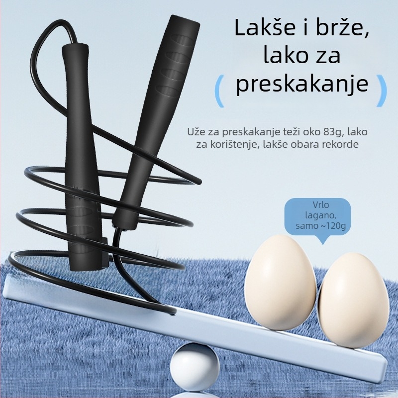 Uže za skakanje s podešavanjem, bez čvorova, s držalom u stilu olovke, za učenike i početnike