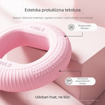 Krug snage hvata s dvostrukom otpornošću za profesionalnu rehabilitaciju, trening ruke i podlaktice, silikonski ojačivač hvata