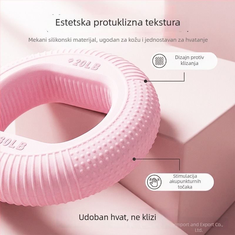 Krug snage hvata s dvostrukom otpornošću za profesionalnu rehabilitaciju, trening ruke i podlaktice, silikonski ojačivač hvata