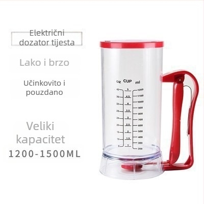 Višenamjenski električni mikser za tijesto, s nastavcima za tučenje jaja, dozatorom smjese i separacijom smjese