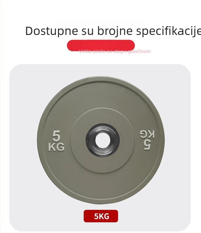 Ploče za šipku s punom gumom, s velikim otvorom, šarene, za trening snage i kardio, dvostruka namjena, protuklizne, za izgradnju mišića