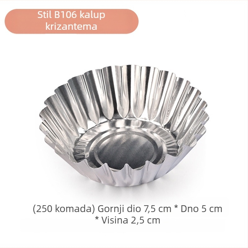 Jednokratne čaše od folije za deserte i zdjelice: tart od jaja, puding i drugi deserti