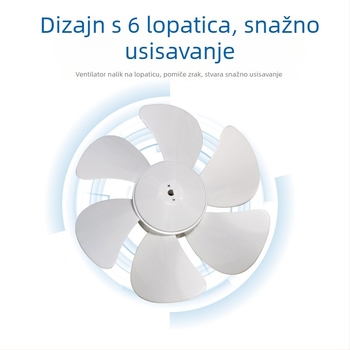 Yue Niu Prozorski ventilator za kupaonicu i kuhinju, viseći ili zidni, kućna upotreba, tiho djelovanje